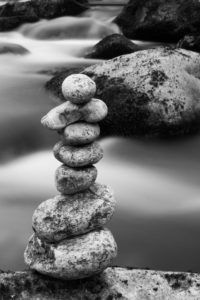 Peaceful image of stones balancing